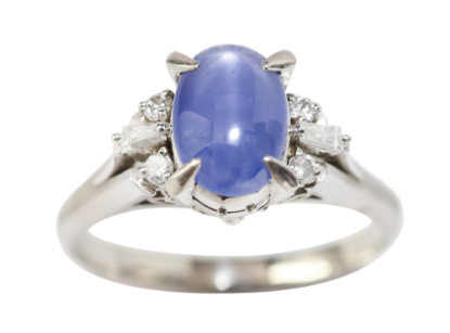 Picture of Star sapphire and diamond ring