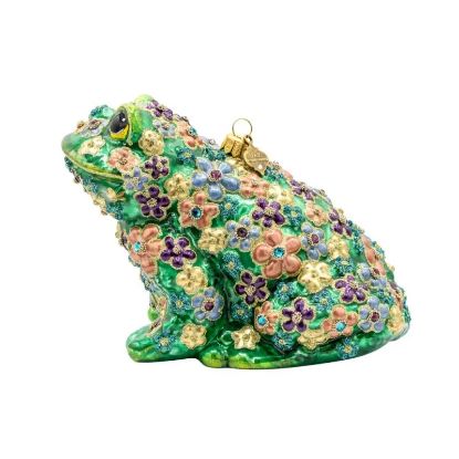 Picture of Jay Strongwater Floral Frog Ornament
