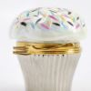 Picture of Limoges Porcelain Cupcake with Sprinkles in Silver Foil Trinket Box 