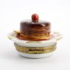 Picture of Limoges Porcelain Chocolate Cherry Cake on Plate with Spoon Trinket Box
