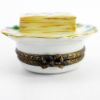 Picture of Limoges Porcelain Tiramisu/Mille-Feuille Napoleon Pastry on Plate Trinket Box
