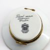 Picture of Limoges Porcelain Chocolate Eclair on Plate with Spoon Trinket Box