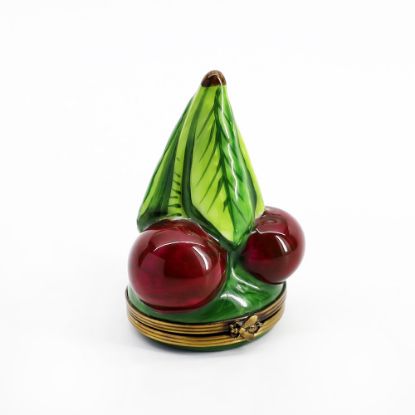 Picture of Limoges Porcelain Bunch of Cherries Trinket Box