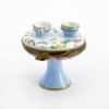 Picture of Limoges Porcelain Café Table with Cups Trinket Box