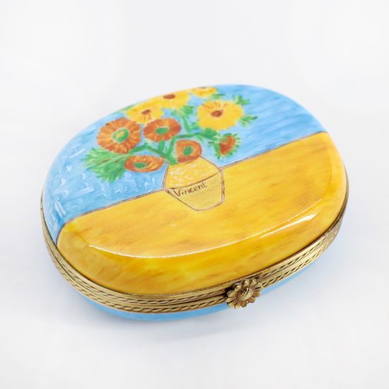 Picture of Limoges Porcelain Van Gogh's Sunflowers Trinket Box  