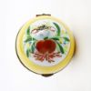 Picture of Limoges Porcelain Yellow Floral Egg Trinket Box with Basket with Egg & Chick Inside 