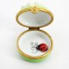 Picture of Limoges Porcelain Blooming Narcissus Flowers Trinket Box with Surprise Ladybug Inside