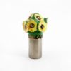 Picture of Limoges Porcelain Sunflowers in Vendor's Metal Pot Trinket Box
