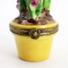 Picture of Limoges Porcelain Potted Purple Gladiolas Trinket Box 