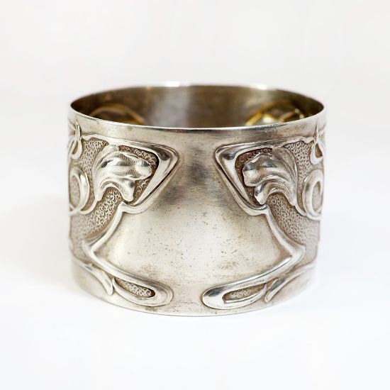 Picture of Late 1800s German .800 Silver Jugendstil Napkin Ring by Wilhelm Binder