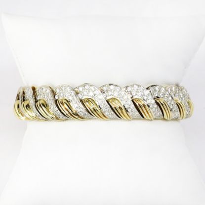Picture of 18k Yellow Gold Pavé Set Diamond Bracelet