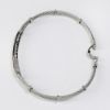 Picture of Stainless Steel and 18k White Gold Black Diamond Bracelet