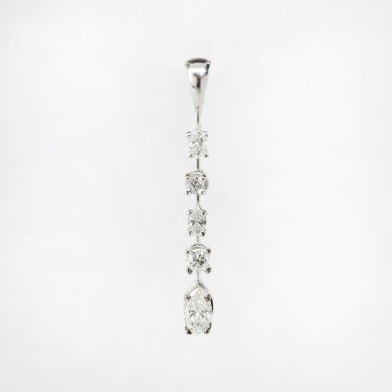 Picture of 14k White Gold & Graduated Diamond Pendant 