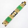 Picture of Vintage 18k Yellow Gold & Nephrite Jade Bracelet 