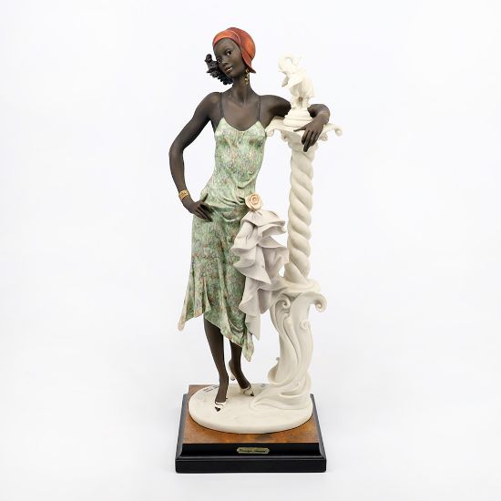 Picture of Limited Edition Giuseppe Armani 'Mahogany' African Woman with Elephant Figurine 194 C w/ Box & COA
