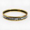 Picture of Vintage Hermès Black & White Enameled Bangle Bracelet