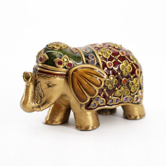 Picture of Edgar Berebi 'Mini Maharaja' Elephant Trinket Box #7608/1