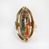 Picture of Antique Art Nouveau 14k Yellow Gold & Moss Agate Cabochon Ring