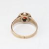 Picture of Antique Victorian 10k Gold Ring with Coral Cabochon & Seed Pearl Halo