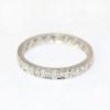 Picture of Antique Art Deco Platinum & Diamond Wedding Band with Etched Edges