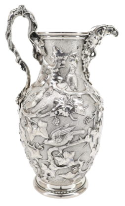 Picture of Japanese Style Sterling Silver Monumental Pitcher by William Boggart for Tiffany & Co. 