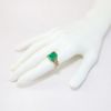 Picture of 14k Yellow Gold Emerald & Diamond Ring
