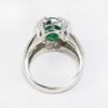 Picture of 14k White Gold Oval Cut Emerald & Brilliant Diamond Ring
