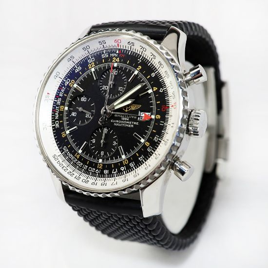 Picture of Breitling Navitimer Black with Steel Bracelet Watch 