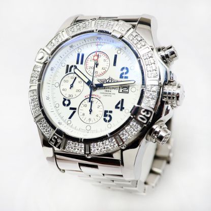 Picture of Breitling Super Avenger SS Chronograph White Dial Watch
