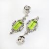 Picture of Platinum, Peridot, Diamond & Onyx Art Deco Style Earrings by Raymond C. Yard