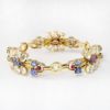 Picture of Vintage 14k Gold, Moonstone, Sapphire & Ruby Bracelet by Raymond C. Yard