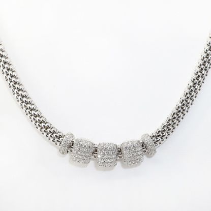 Picture of FOPE 18k White Gold Pavé Set Diamond Necklace
