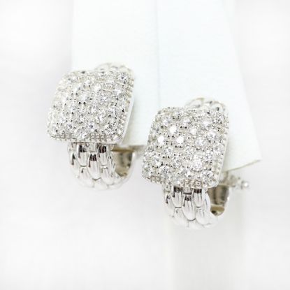 Picture of FOPE 18k White Gold Pavé Set Diamond Earrings
