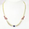 Picture of 18k Yellow Gold Sapphire, Ruby & Diamond Necklace