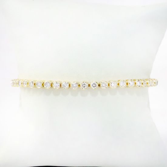 Picture of 14k Yellow Gold Diamond Tennis Bracelet 
