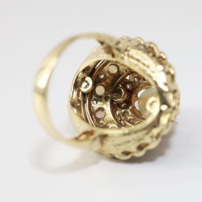 Picture of 14k Yellow Gold Opal and Diamond Ring