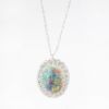 Picture of 14k White Gold, Boulder Opal & Diamond Necklace 