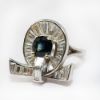Picture of Platinum Sapphire and Diamond Ring