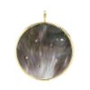 Picture of 18k Yellow Gold Abalone Shell & Diamond Taurus Constellation Pendant 