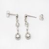 Picture of 14k White Gold Diamond Dangle Earrings 