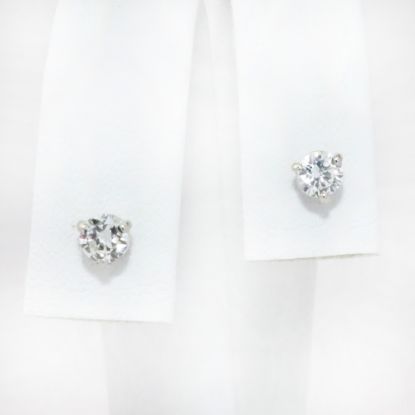 Picture of 14k White Gold .50CTW Diamond Solitaire Studs 