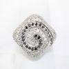 Picture of 14k White Gold , Colorless & Black Diamond Ring 
