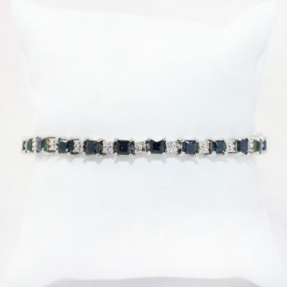 Picture of 14k White Gold Sapphire & Diamond Bracelet 