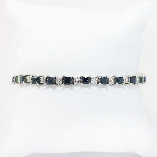 Picture of 14k White Gold Sapphire & Diamond Bracelet 
