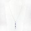 Picture of Art Deco Era Platinum, Diamond & Blue Sapphire Pendant Necklace
