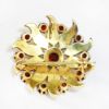 Picture of Vintage European 14k Yellow Gold, Garnet & Pearl Sunburst Brooch/Pendant