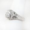 Picture of Vintage 14k White Gold Filigree & Diamond Engagement Ring