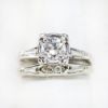 Picture of Vintage 14k White Gold & Diamond Bridal Ring Set