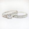 Picture of Vintage Platinum & Transitional Cut Diamond Bridal Ring Set