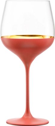 Picture of ORO24 Coral Grand Burgundy Wine Glass by Nicolette Mayer